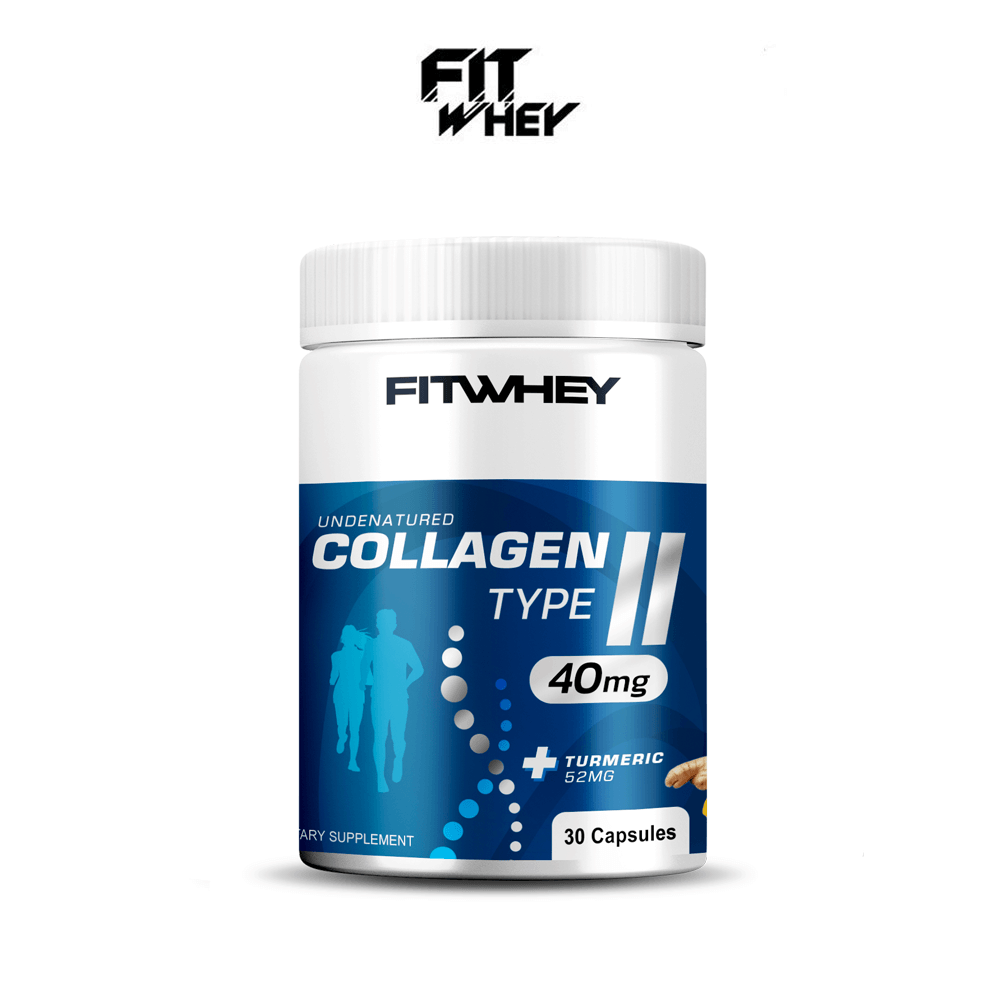 FITWHEY Undentured Collagen type 2   40mg + Tumeric 30 capsules