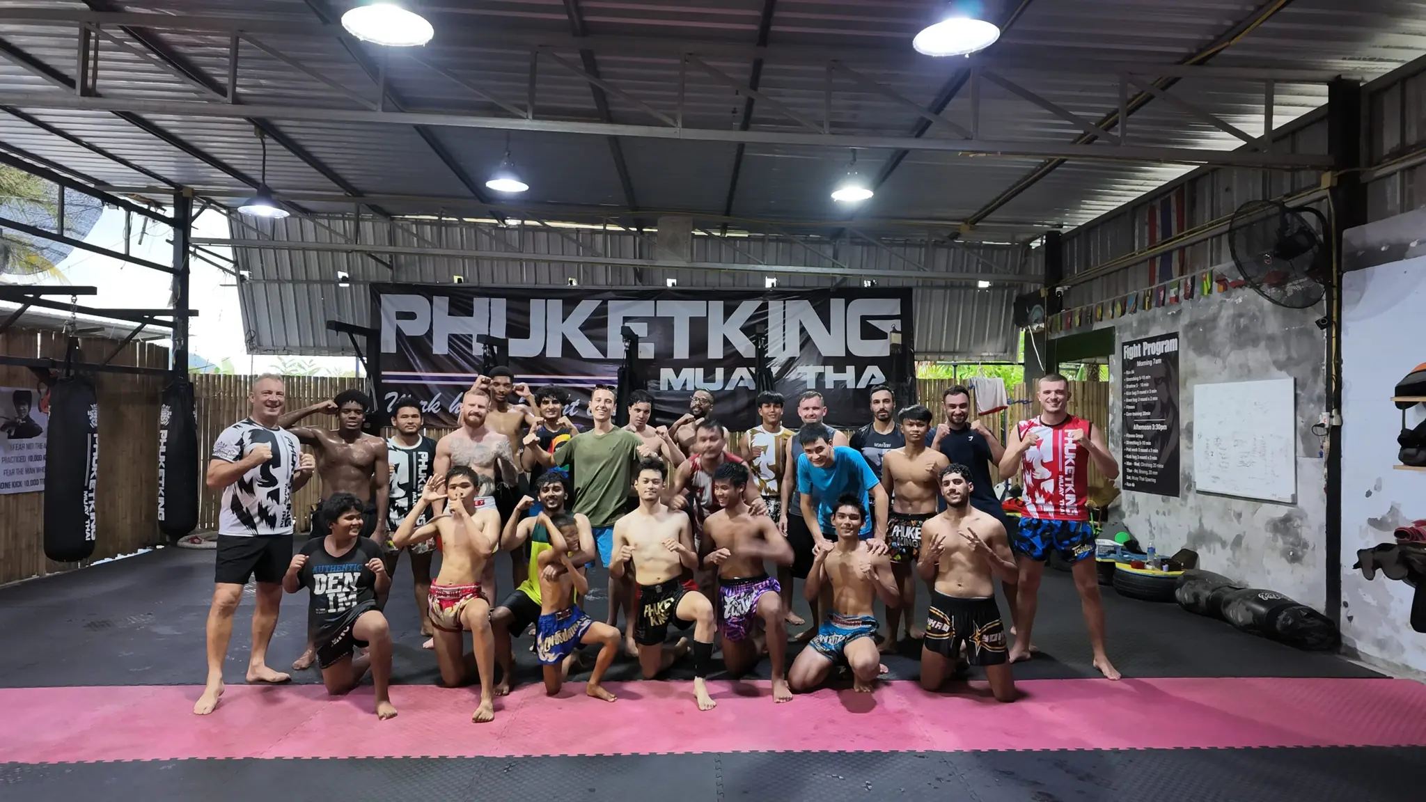 The Phuket King family together in the gym