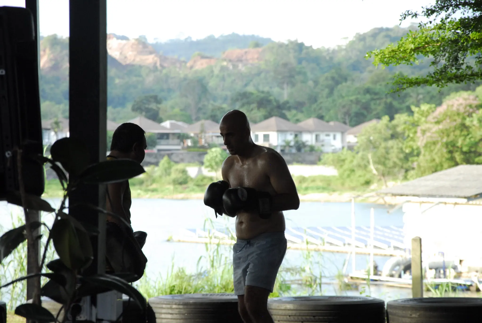 Pad work by the lake