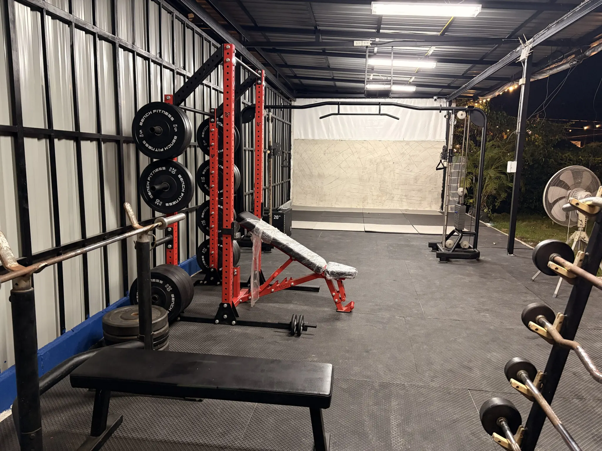 The free weights area