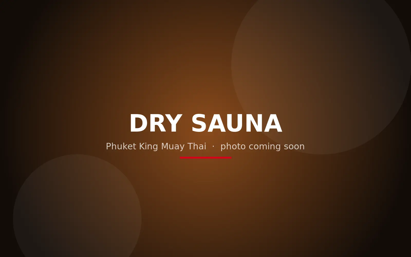 The dry sauna